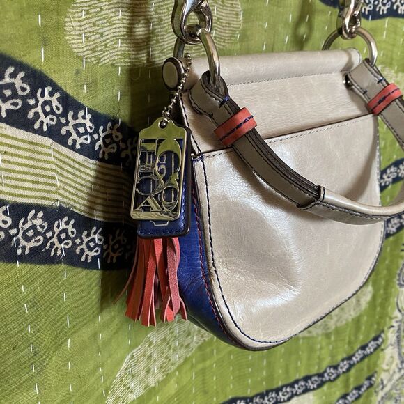 Coach Limited Edition Blue/ Pink/ Gray Mini Willis Legacy 21741 Crossbody Bag - Picture 13 of 16